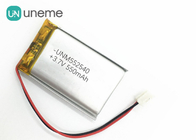 Prismatic Silver Lithium Polymer Battery GPS Tracker 550mAh 3.7V 552540