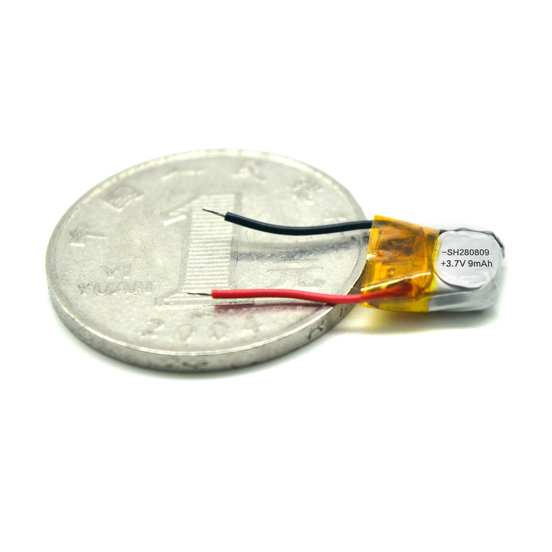 Small Smart Ring Wearable Battery 3.7V 9mAh Custom Lithium Polymer Cell 280809