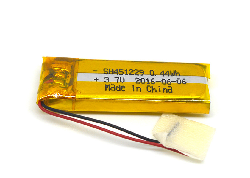 Prismatic 3.7V 130mAh Lipo Rechargeable Battery 451229 for Bluetooth Products 4.5*12.0*29.0mm