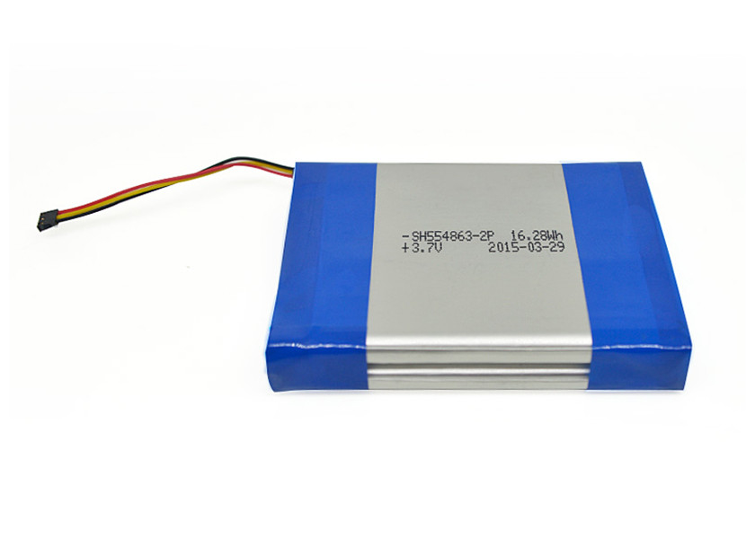 0.25CA 3.7V 4400mAh Lithium Polymer Battery Pack 16.28Wh for LED Lights 554863 1S2P