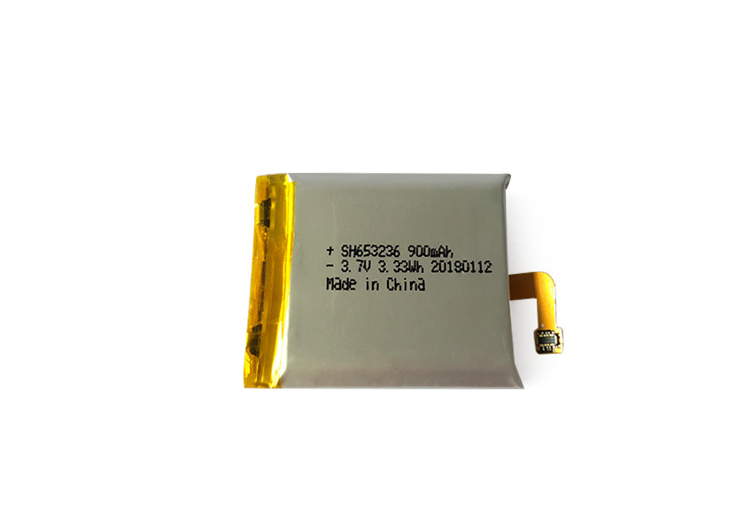 Charging 450mA Rechargeable Lithium Polymer Battery 900mAh 3.7V 653236 With FPCB