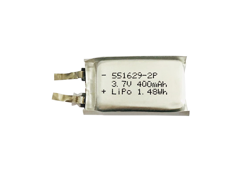 Lightweight 3.7V High Discharge Li Ion Battery 370mAh 551629 2P 11.5*16.2*31mm