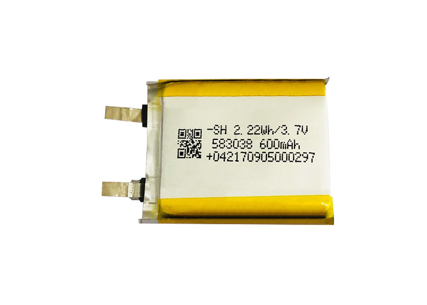 11g 3.7V 600mAh Rechargeable Small Lipo Battery 583038 for Bike Lights Wireless Earphone