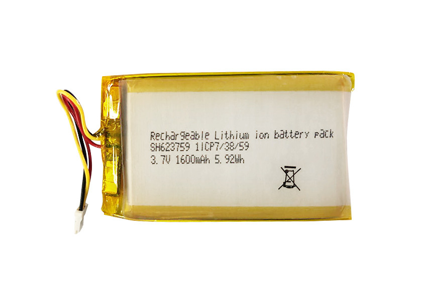 Small 3.7V High Temperature Lithium Battery 1500mAh 623759 Packs for Electronic Products