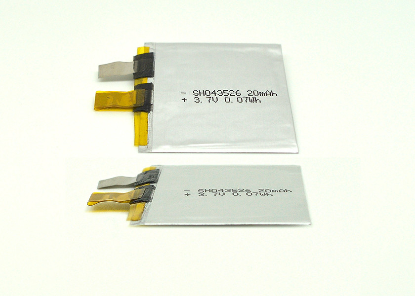 0.45*35.0*26.5mm Ultra Thin Lipo Battery 20mAh for Bank Cards 043526 OEM