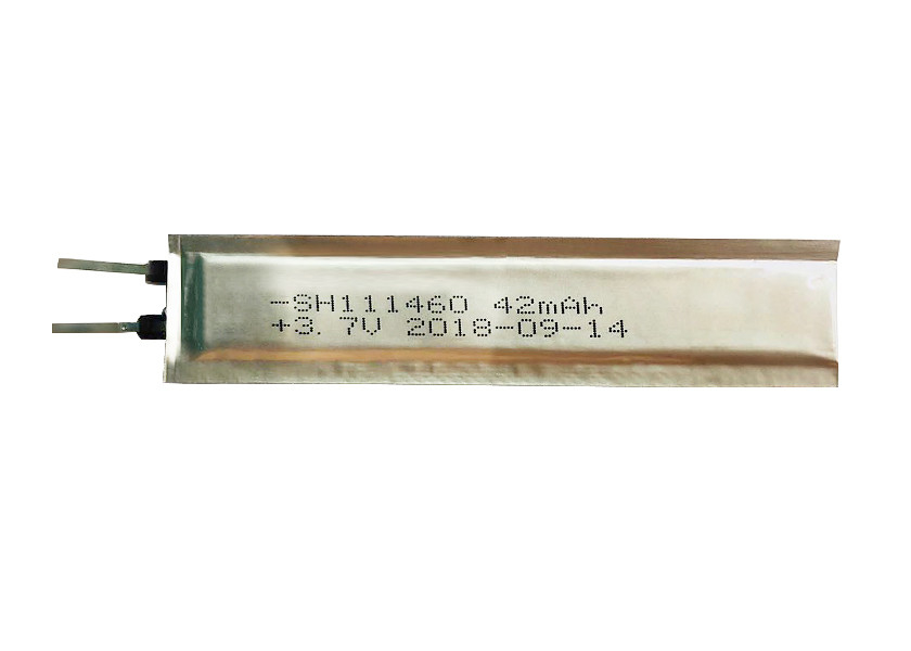 ODM OEM Custom 3.7V Ultra Thin Lipo Battery 42mAah 111460  Smart Card Cell