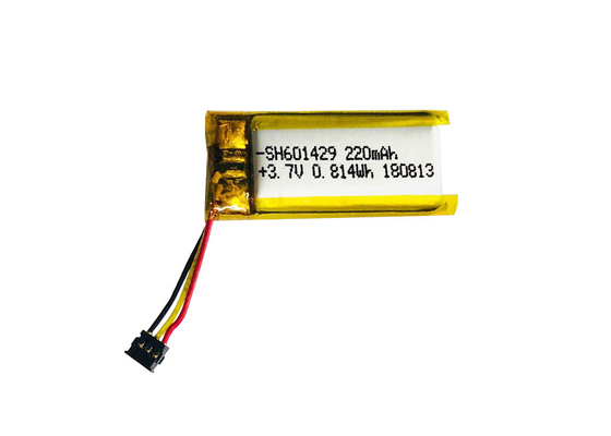 3.7V 220mAh Quick Charge Battery 601429 / IEC62133 Lipo battery / Wireless Sports Speaker Lithium Battery