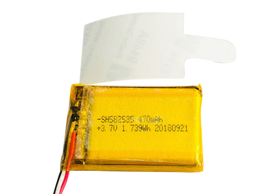 OEM High Temperature Lithium Polymer Lipo Batteries 3.7V 470mAh 582535 for Automobile Data
