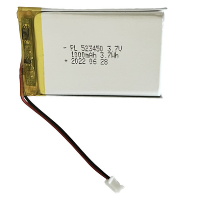 3.7V 1000mAh Rechargeable Lithium Polymer Battery 523450 for Home Application