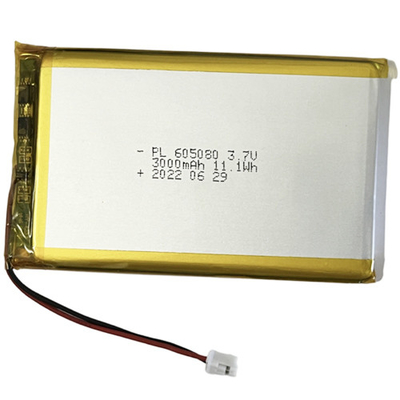 3.7V 3000mAh Rechargeable Lithium Polymer Battery 605080 For Electronic Products