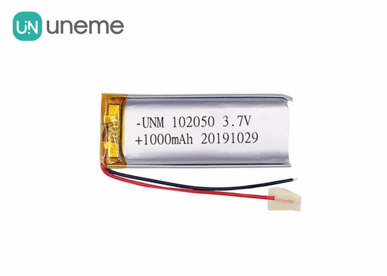 3.7V 1000mAh 102050 Lithium Polymer Battery Customized IEC62133 UN38.3 Certificated